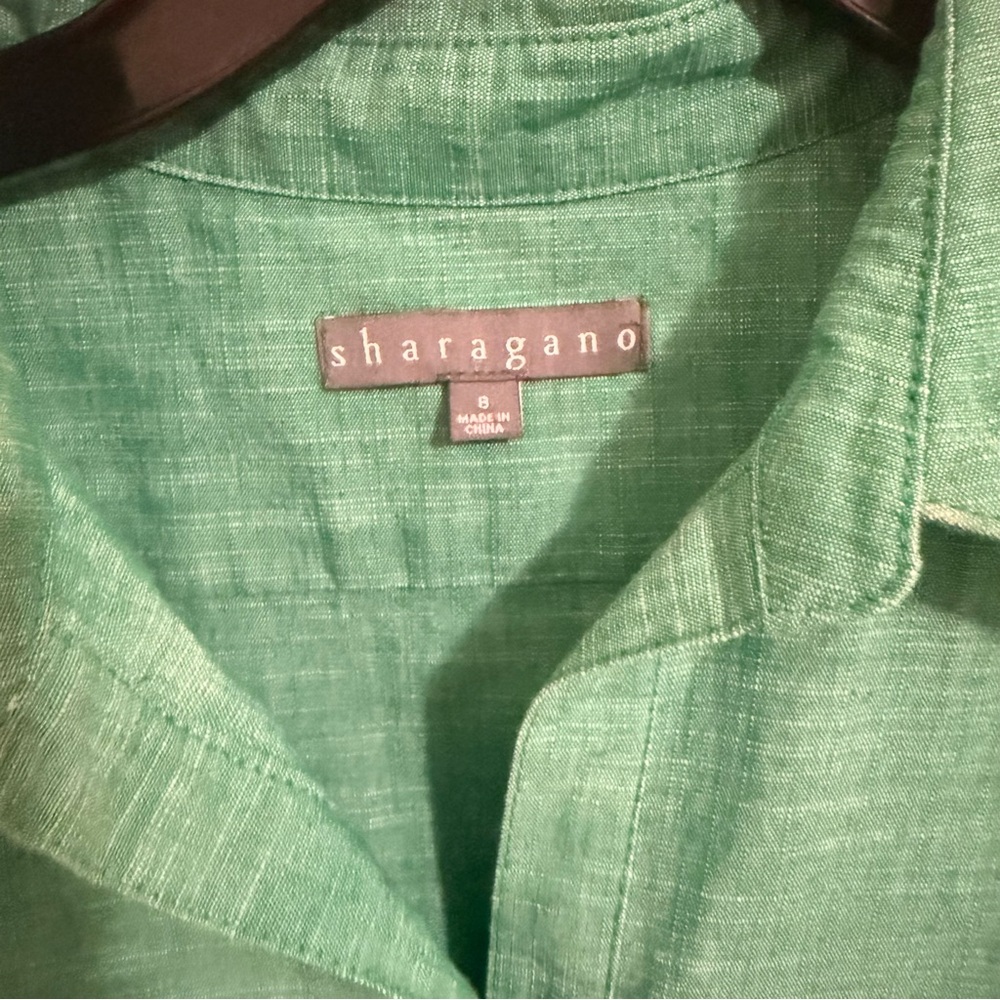 Sharagano Teal Sleeveless Midi Dress - Picture 5 of 5